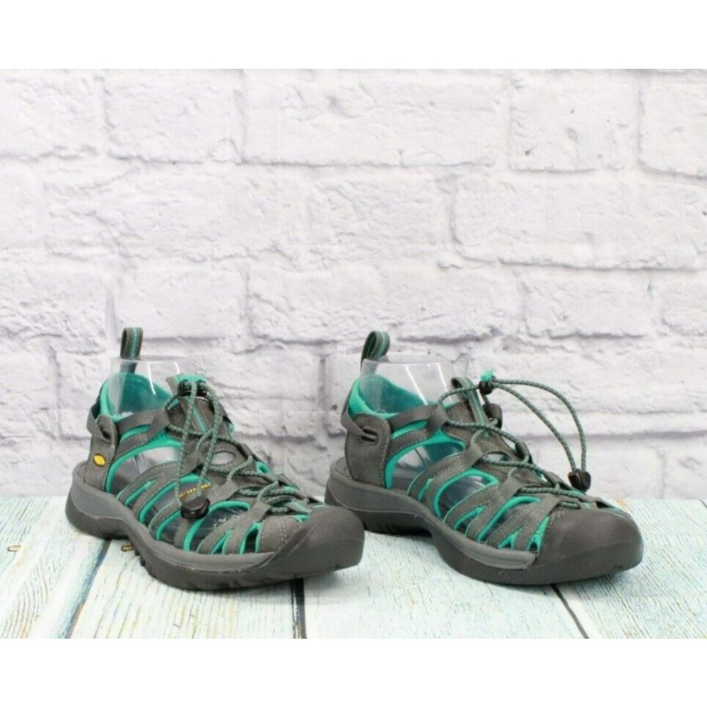 Keen Whisper  Gray Waterproof Adjustable Bungee Cord Sport Sandals Size 10 - Picture 3 of 9